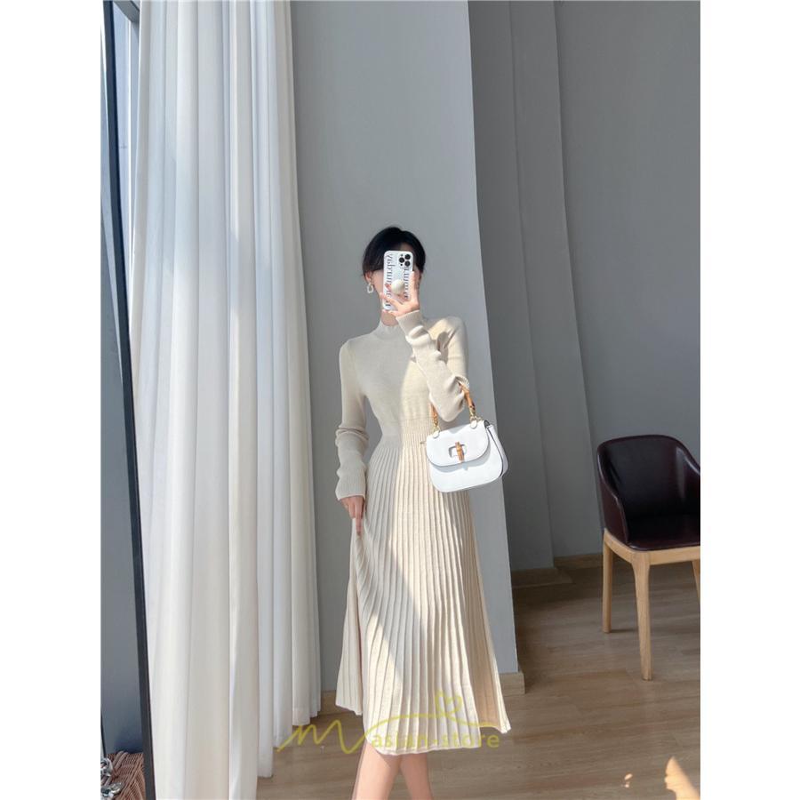 ニットワンピース | ワンピース 秋 秋服 レディース ニット ロングワンピース ロング 長袖 冬 冬服 可愛い フェミニン 20代30代40代50代 上品 送料無料 エレガント 高級感
