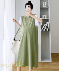 ワンピース | マタニティレディース 着痩せ 半袖 Aライン 大きいサイズ カジュアル 可愛い マタニティウェア 妊婦服 膝丈 産前産後 お出かけ 夏服