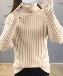 ニット・セーター | リブニットトップス タートルネック 韓国