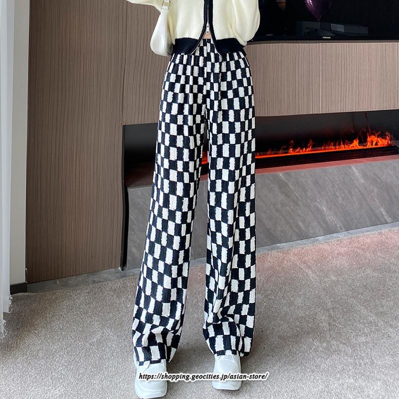 チノ・テーパード・ジョガー・スキニーパン | パンツ レディース ボトムス パンツ チェック柄 お洒落 秋冬 ママ 20代 30代 40代 デート お出かけ 普段使い ガーリー トレンド 韓国 レトロ 可愛い カジュアル