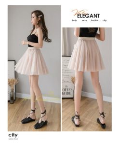 スカート | レディース インナーパンツ付き ミニショート丈 チュール通勤通学 着回し ウエストゴム 春夏 20代30代40代 上品 韓国ファッション