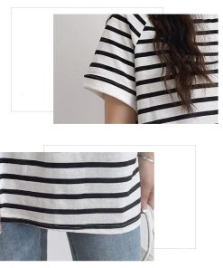 ｔシャツ・カットソー | カットソー チュニック レディース トップス 体型カバー シンプル Tシャツ きれいめ ストライプ柄 半袖 夏物 カジュアル 20代30代40代50代 ゆったり 通勤通学