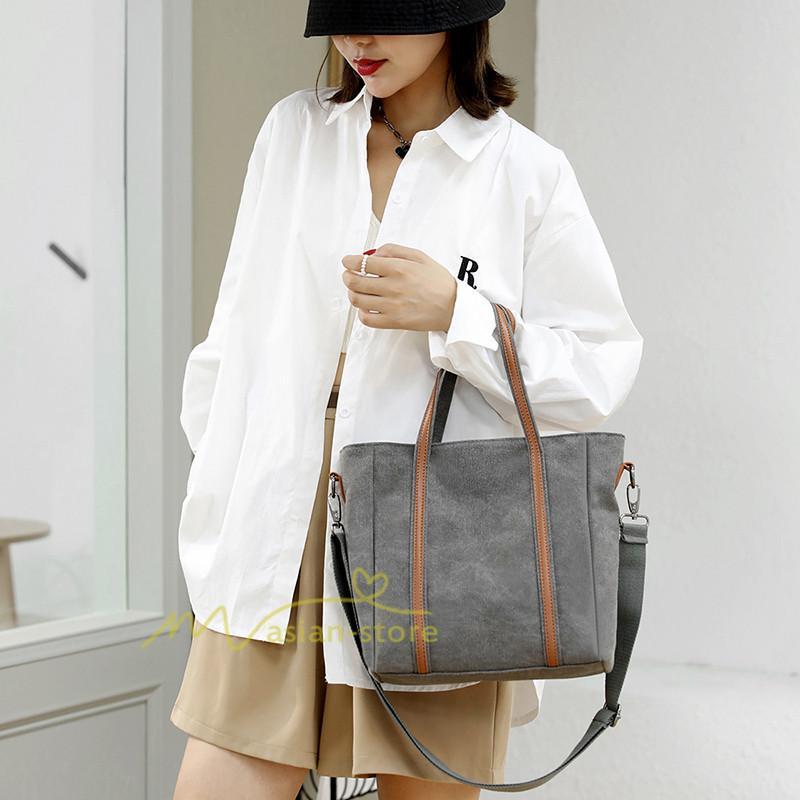 女性用バッグ | ショルダーバッグ レディース 斜めがけ 2way キャンバス 帆布 大きめ ハンドバッグ トートバッグ おしゃれ 多機能 上品 20代30代40代50代 かわいい トレンド