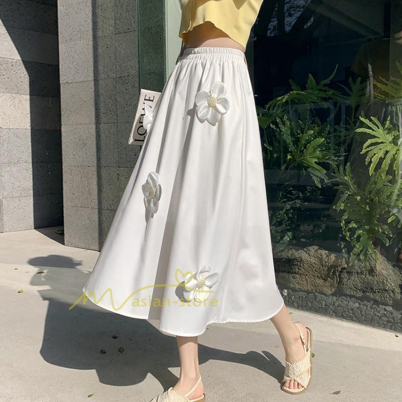 スカート | ボトムス レディース きれいめ 40代 30代 春秋 ロング丈 おしゃれ カジュアルブ無地 通勤 着痩せ 韓国風 OL 20代30代40代50代 ウエストゴム