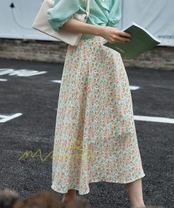 スカート | ロングレディース シフォンロング スカートシフォンロング マキシシフォン 花柄 春夏秋冬 Aライン カジュアル 体系カバー