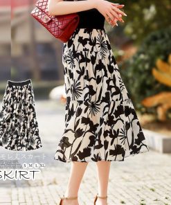 フレアスカート | ミモレ丈スカート サラリ Aライン 花柄