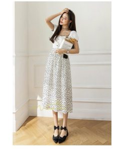 スカート | ロング丈フレアウエストゴム レディース 春夏 体型カバー 大人 20代 30代 40代 OL ママ 母 通勤通学 フェミニン 着痩せ デイリー お出かけ カジュアル