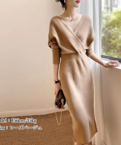 ワンピース | カシュクールニット韓国風