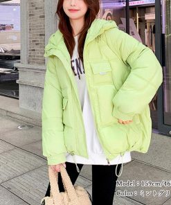 ジャケット・ブルゾン | 中綿フェイクダウンジャケット フード付き