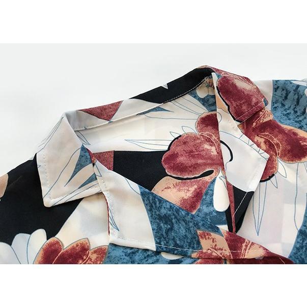 在庫ある | ブラウスレディースシャツ ファッションシャツ プリント花柄シャツブラウス 長袖 Vネック 春夏秋衣装 通学通勤 おしゃれ 着痩せ OL 体型カバー ゆったり 薄手