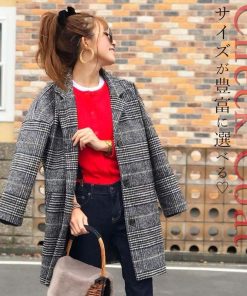 トレンチコート | グレンチェック チェスターコート レディース 冬 千鳥柄コート 中綿コート