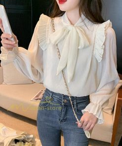 シャツ・ブラウス | ブラウス レディース 長袖 ブラウスシャツ ボウタイ フォーマル チュニック 大人 春 夏 春夏 フォーマル スーツ トップス 20代 30代 着痩せ ママ OL 通勤通学 母