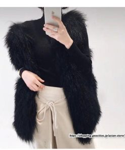ベスト | ボリュームプードルフェイクファーファー毛皮レディース 冬 フェイクファー 毛皮コート アウター ふわふわ 前開き ノースリーブ