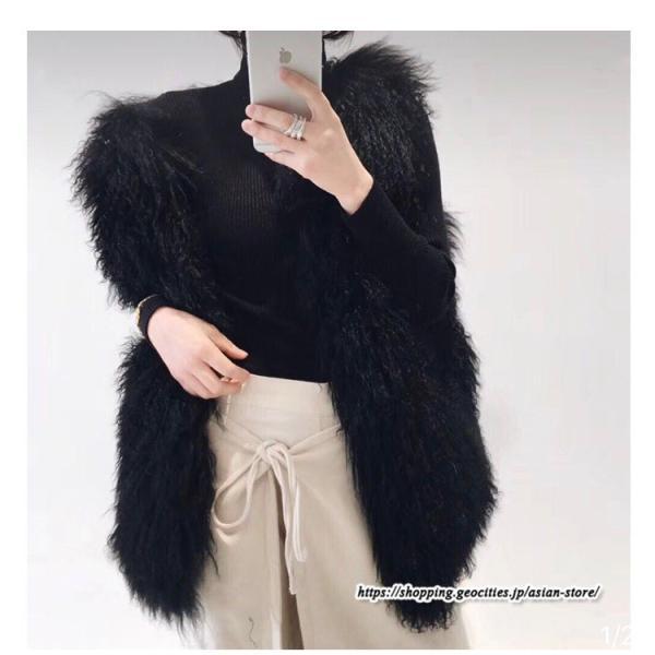 ベスト | ボリュームプードルフェイクファーファー毛皮レディース 冬 フェイクファー 毛皮コート アウター ふわふわ 前開き ノースリーブ