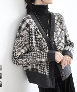 ニット・セーター | ニットジャケット レディース Vネック