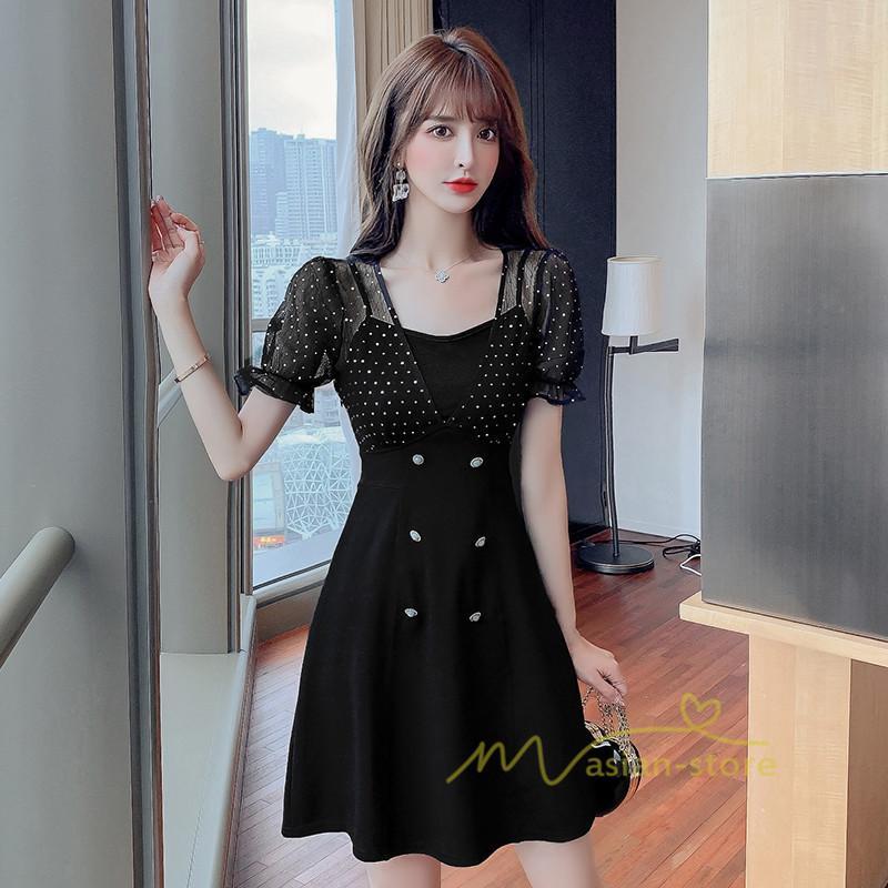 ミディアム | ワンピース レディース 40代 きれいめ 夏 ミニ丈 ドレス 韓国風 オシャレ 通勤 大人 上品 着痩せ エレガント デート フォーマルワンピース きれいめ 2021 二次会