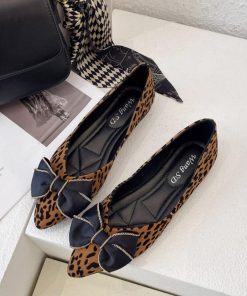 パンプス | レオパード柄ポインテッドトゥ