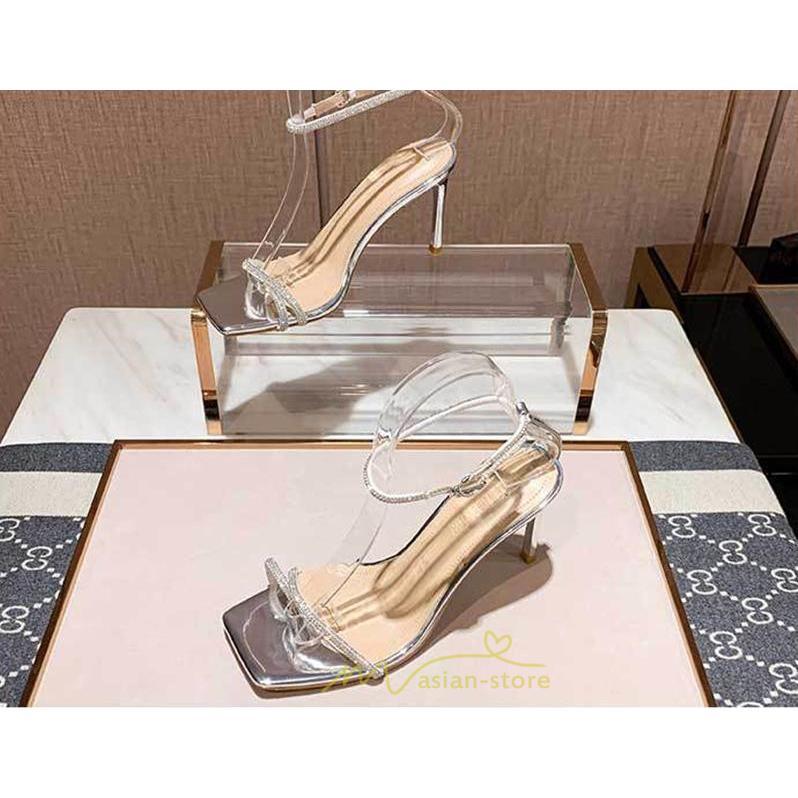 パンプス | ハイヒール サンダル 歩きやすい 美脚 ストラップ 6センチ8センチヒール シンプル レディース 脱げない 黒 リゾート 女性 華奢魅せ 旅行 お出かけ 夏物