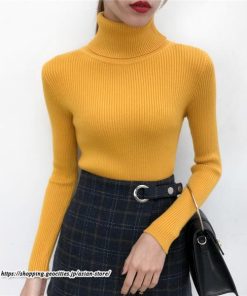 ニット・セーター | カットソー ニット レディース リブニット ハイネック 長袖 秋冬 春 トップス スリム ストレッチ 暖かい 長袖ニット 無地 プルオーバー インナー 長袖カットソー