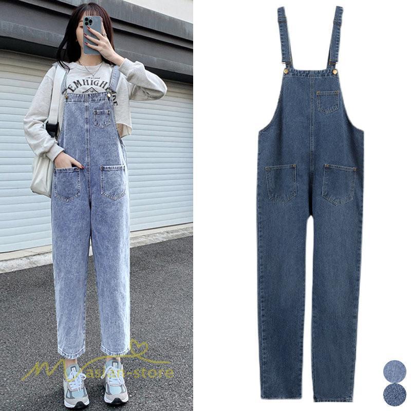 パンツ レギンス | マタニティ サロペットパンツ デニム ジーンズ オールインワン オーバーオールパンツ 定番 大きいサイズ 春 秋 大人 妊婦 上品 マタニティパンツ 妊婦服 産前