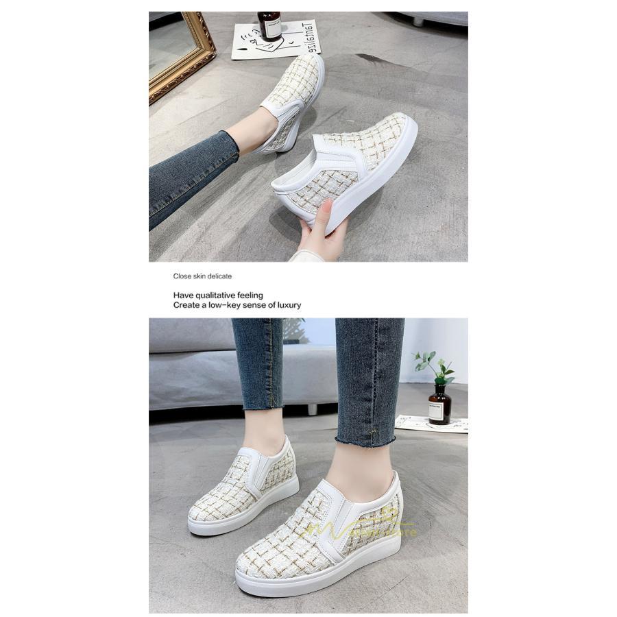 スニーカー | スリッポン レディース おしゃれ 紐なし インソール スリッポン大人カジュアル 厚底スニーカー 厚底スリッポン ローカットスニーカーレディース