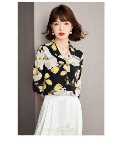 シャツ・ブラウス | ブラウス シャツ レディース 長袖 花柄 フォーマル オフィス シフォン きれいめ 春夏秋 トップス おしゃれ 着痩せ 送料無料 おしゃれ 可愛い レトロ風 SNS映え