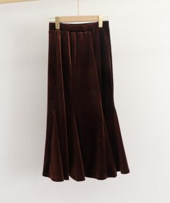 ロングスカート | マーメイドスカート ベルベット 韓国風
