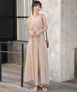 オーバーオール サロペット | サロペット レディース 夏 40代 50代 サロペットパンツ オーバーオール 着痩せ 気質 無地 おしゃれ カジュアル 新作 ファッション ワイドパンツ リネン コーデ