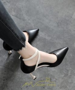 パンプス | ハイヒール ポインテッドトゥ ヒール5cm7cm8.5cm パーティー フォーマル ストラップ ピンヒール 結婚式 パーティ ベージュ 黒 ブラック 緑 グリーン