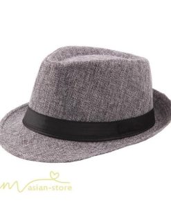 メンズ | 58cm帽子 UVカット 日焼け防止 ハット 紳士 中折れハット 麻 中折れ帽子 カジュアル 無地 ジェントルマン 20代 30代 40代 メンズタイル コーデ