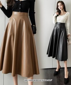 スカート | ロングレザーフレアAライン秋 冬 レディース ロング丈 着痩せ 20代 30代 40代 2022年 50代 送料無料