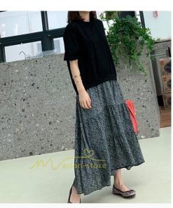 マキシ | ワンピース ドッキングワンピース レディース 長袖 2way ニット 大きいサイズ 30代 40代 50代 体型カバー カジュアル 上品 フレアワンピース 通勤通学 重ね着風