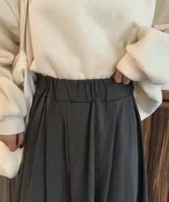 ロングスカート | Aライン フレアスカート黒