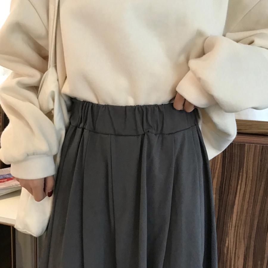 ロングスカート | Aライン フレアスカート黒