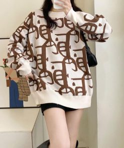 ニット・セーター | ジャガード柄ニットトップス 長袖韓国秋冬