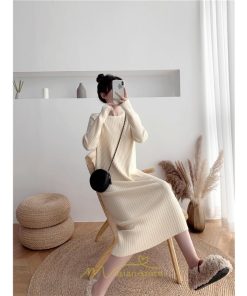 ニットワンピース | レディース 冬 きれいめ ロング おしゃれ 秋冬 長袖 送料無料 可愛い 上品 秋冬コーデ 小柄 萌え袖 20代30代40代50代 がーりー