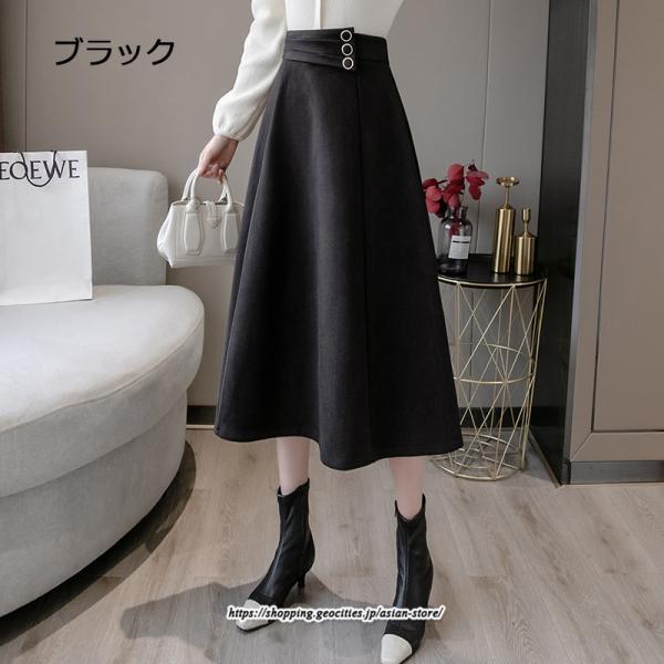 スカート | レディース ロング フレア Aライン 秋冬 送料無料 無地 きれいめ 30代 40代 50代 着やせ 上品 通勤 通学 秋冬 2022新作 キレイめ 暖か 通勤 ラシャ