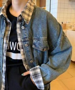 テーラードジャケット | ジャケット オーバーサイズ アウター 秋冬 レディース ドッキング デニム Gジャン