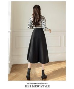 スカート | ロング レディース ロングフレア冬 ミモレ丈 暖かい ボトムス  ロング丈 ベルト付き 2022年秋冬 暖か 通学 通勤 ラシャ