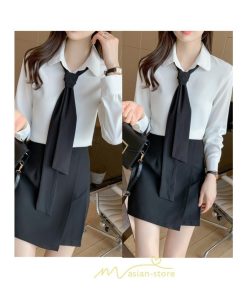 シャツ・ブラウス | シャツ ブラウス 秋冬 レディース 蝶結び きれいめ フォーマル 春 長袖 オフィス 通勤 OL シフォン リクルート エレガント お仕事 オシャレ 就活 面接 上品