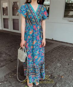 マキシ | ワンピース レディース ワンピ ロングワンピ ロング コットン ゆったり 夏 リゾート サマードレス かわいい 大人 Vネック オトナ 着痩せ レトロ 個性的