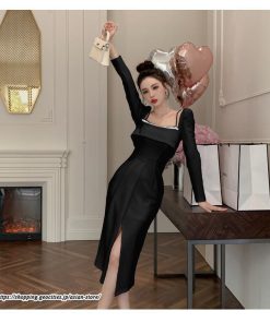 タイト | ワンピースタイトワンピース長袖 上品 セクシー高級感 ワンピース タイトワンピース ヒップアップ スリム 美ライン シルエット エレガント お呼ばれ