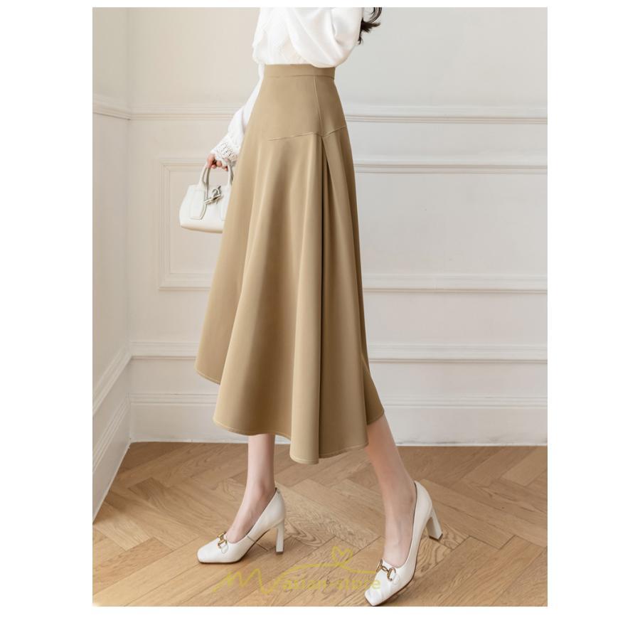 スカート | レディース ロング ミモレ フレアAライン ロング着痩せ 通勤 通学 オフィス OL オシャレ キレイめ カジュアル 20代30代40代50代