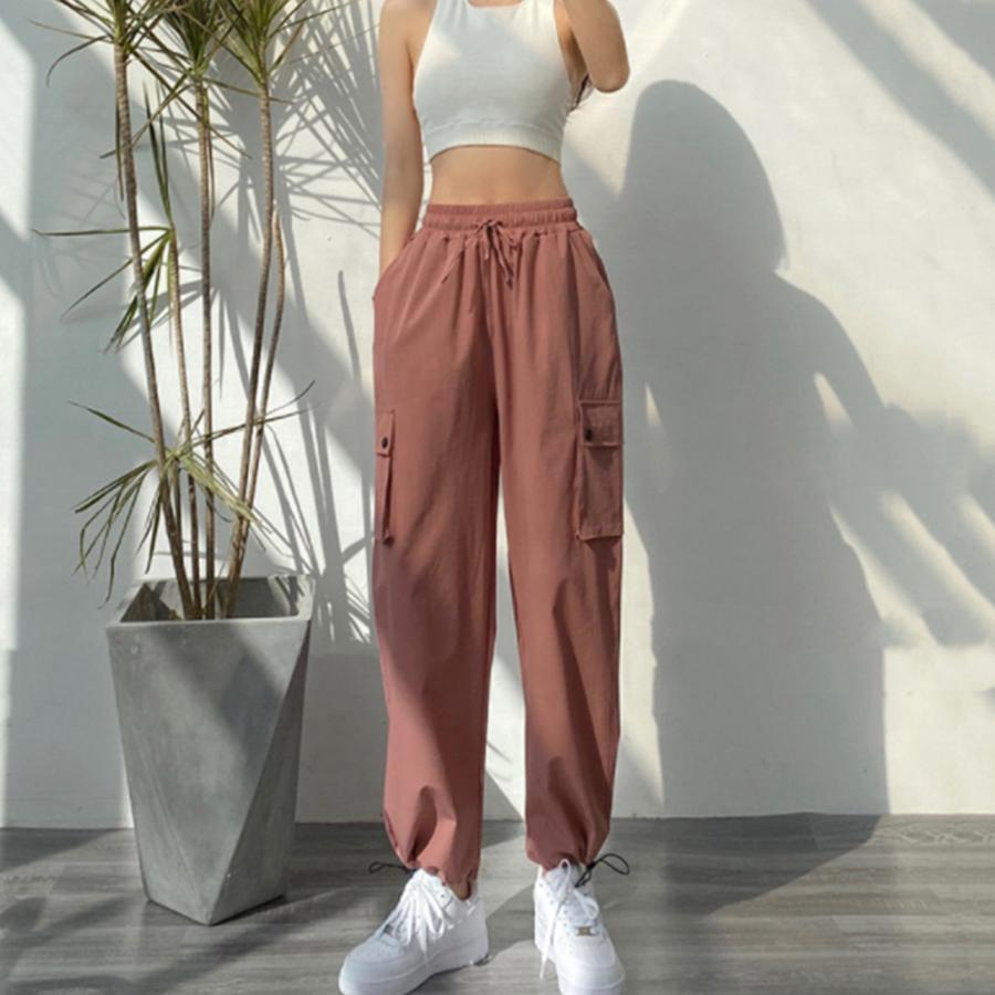 ワイドパンツ | ストリート風カーゴパンツ レディース