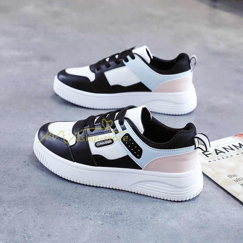 スニーカー | スニーカー レディース レディースシューズ ローカット 靴 フラットシューズ ぺたんこ ウォーキングシューズ Pu革 厚底スニーカー 厚底靴 美脚 歩きやすい