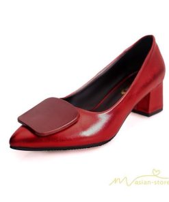 パンプス | レディースシューズ PUレザー 靴 ポインテッドトゥ 歩きやすい 疲れない 痛くない 太めヒール エレガント アウトドア オフィス 通勤 春夏秋 新作
