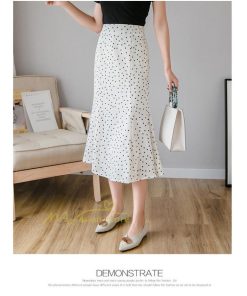 スカート | マーメイドマーメイド レディース ボトムス ロング丈 美シルエット ドット柄 シフォン20代30代40代 通勤通学 春夏 カジュアル 2022