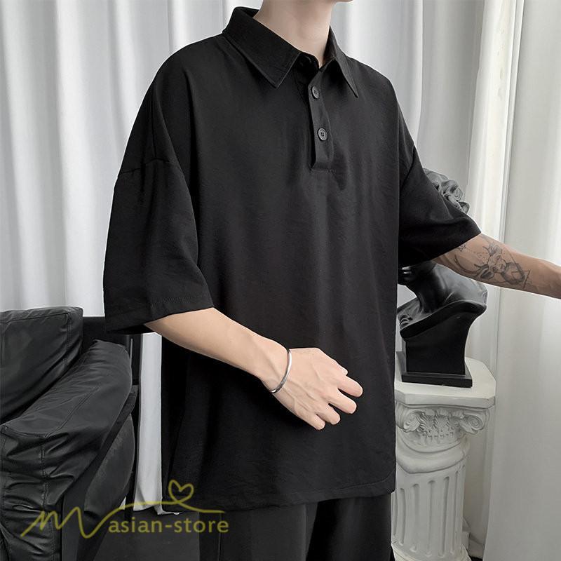 Tシャツ | ポロシャツ シャツ メンズ 無地 夏服 半袖 無地 カジュアル 40代 50代 シンプル 薄手 ポロ サマーシャツ 父 プレゼント ゆったり 体型カバー 30代 ギフト 20代