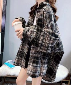 シャツ・ブラウス | チェック柄シャツ 起毛シャツブラウス韓国