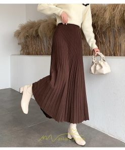 スカート | ロングレディース ニット ハイウエスト Aライン 着痩せ 秋冬新作 あったか 部屋着 おしゃれ ニット 外出 韓国ファッション 可愛い おうち時間